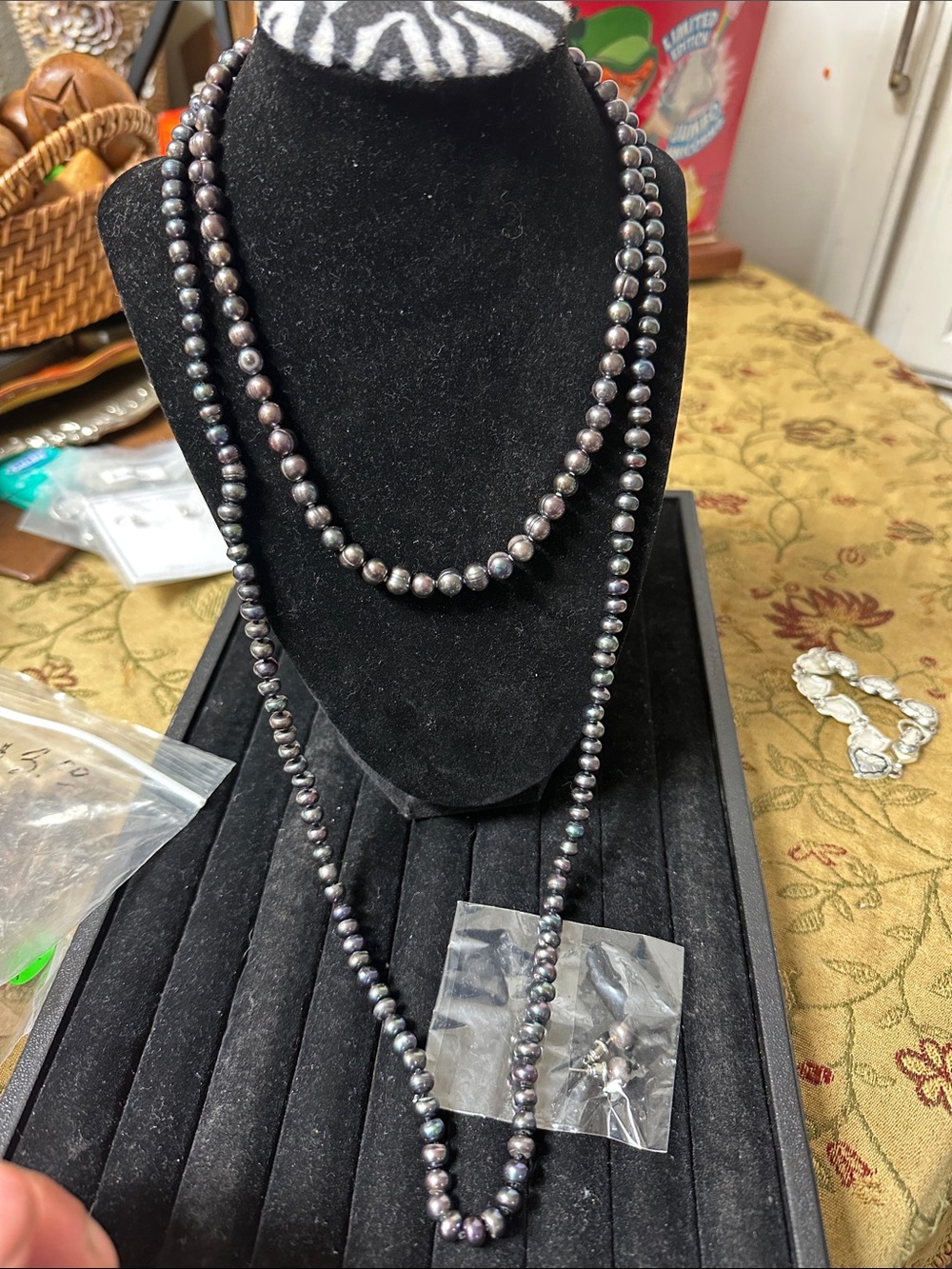 Black Freshwater Pearl Necklace - Classic Women Jewelry
